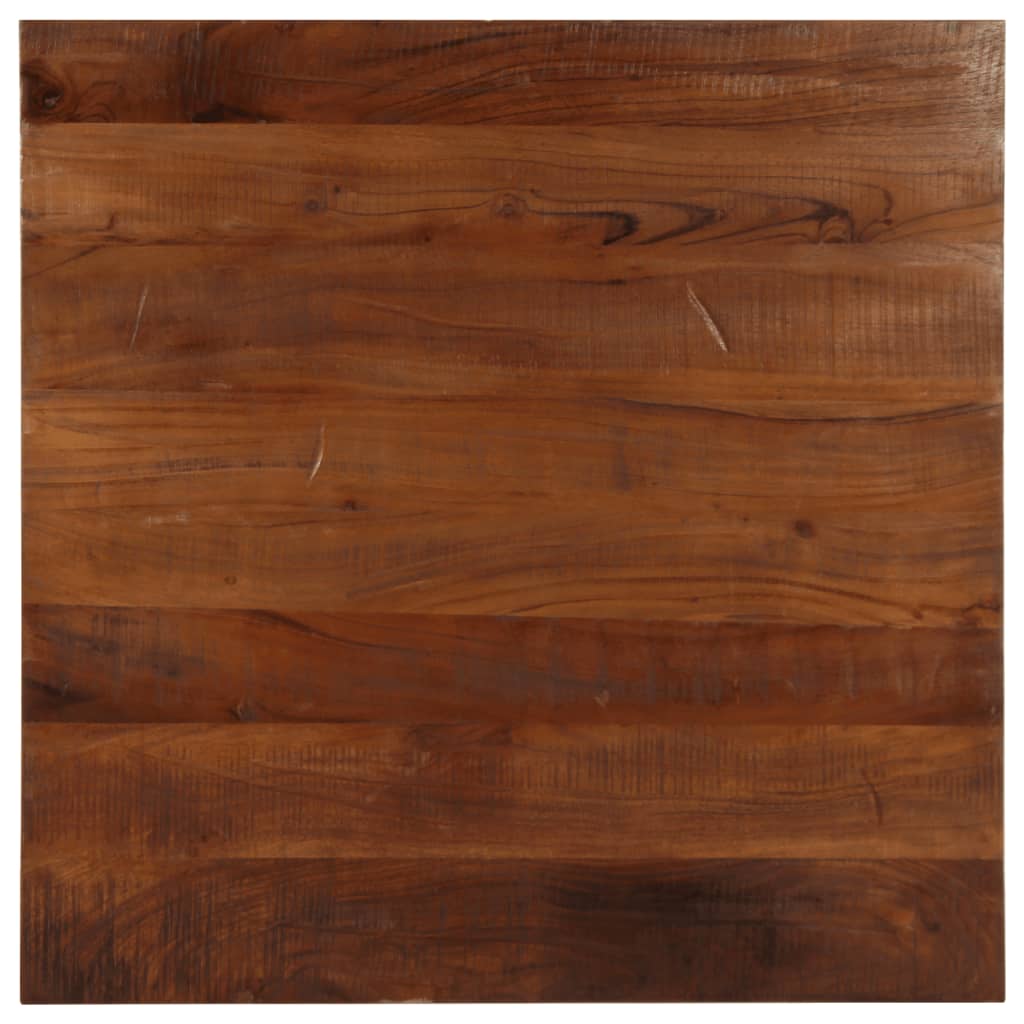 Tampo de mesa quadrado 80x80x2,5 cm madeira recuperada maciça