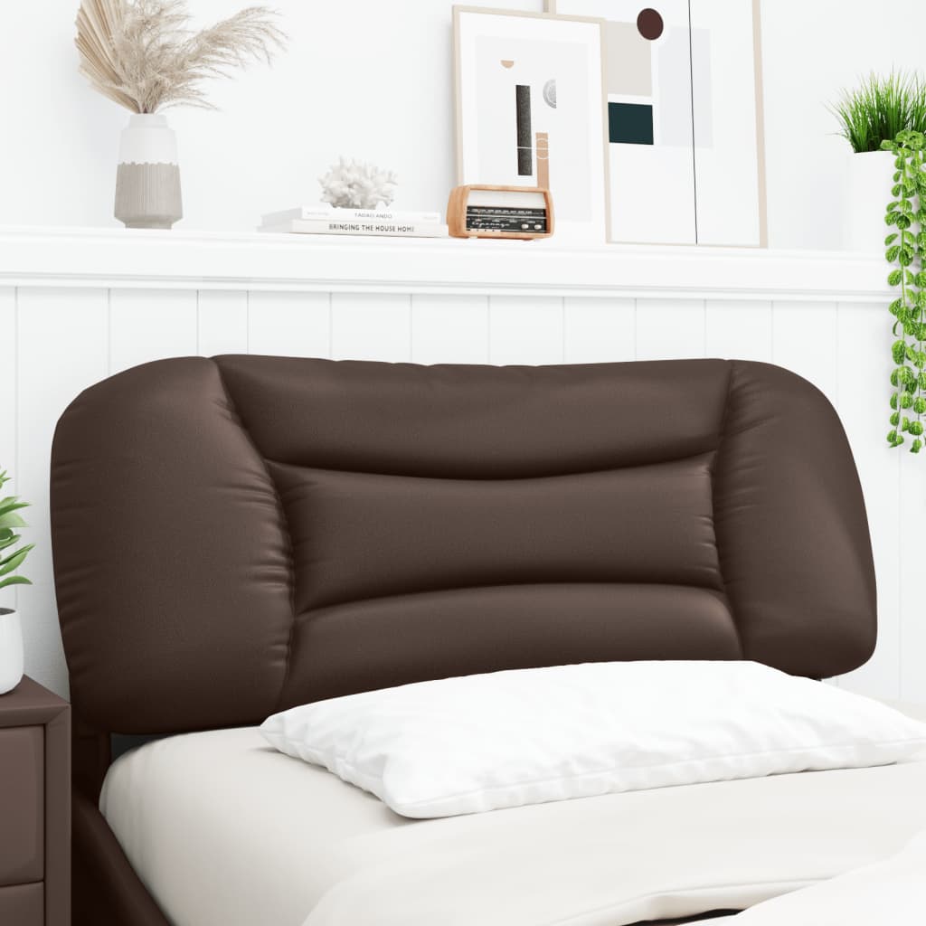 Almofadão de cabeceira hvar 100 cm couro artificial castanho