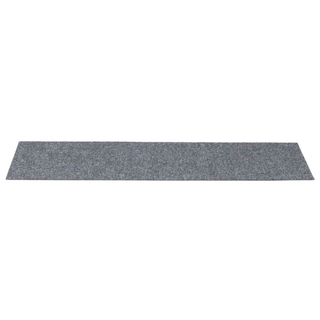 Tapetes de escada autoadesivos 30 peças 76x20 cm cinza claro retangulares