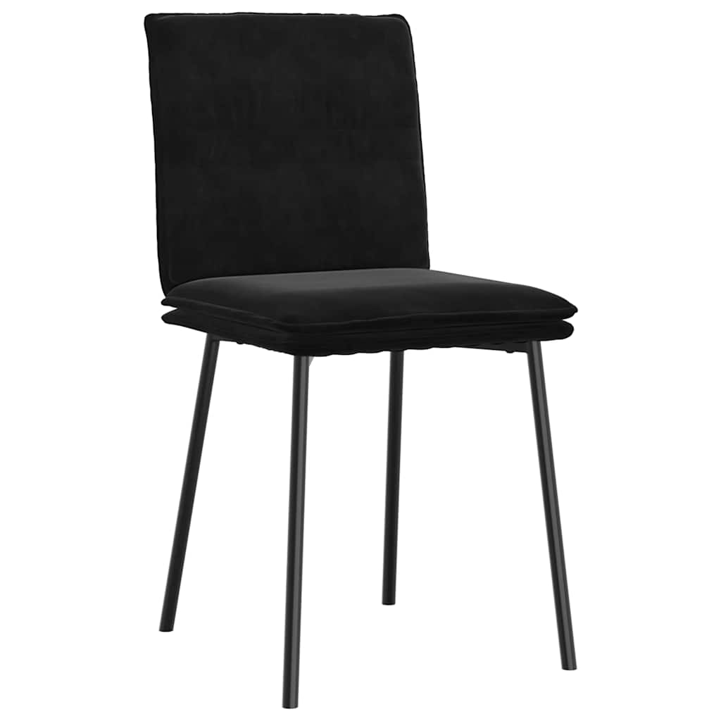 Cadeiras de jantar 4 pcs veludo preto