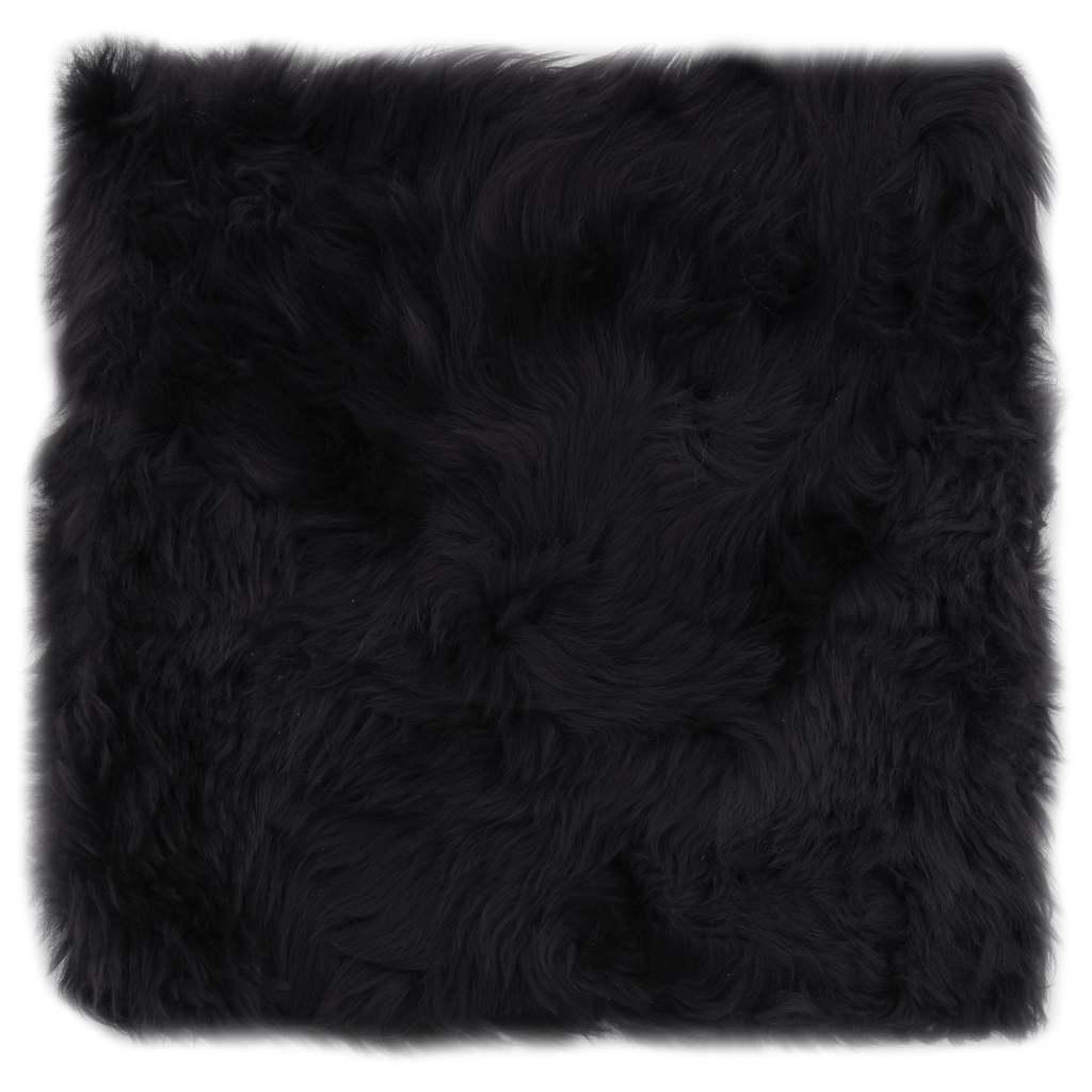 Almofadas cadeira 2 pcs 40x40cm pele carneiro cinzento-escuro