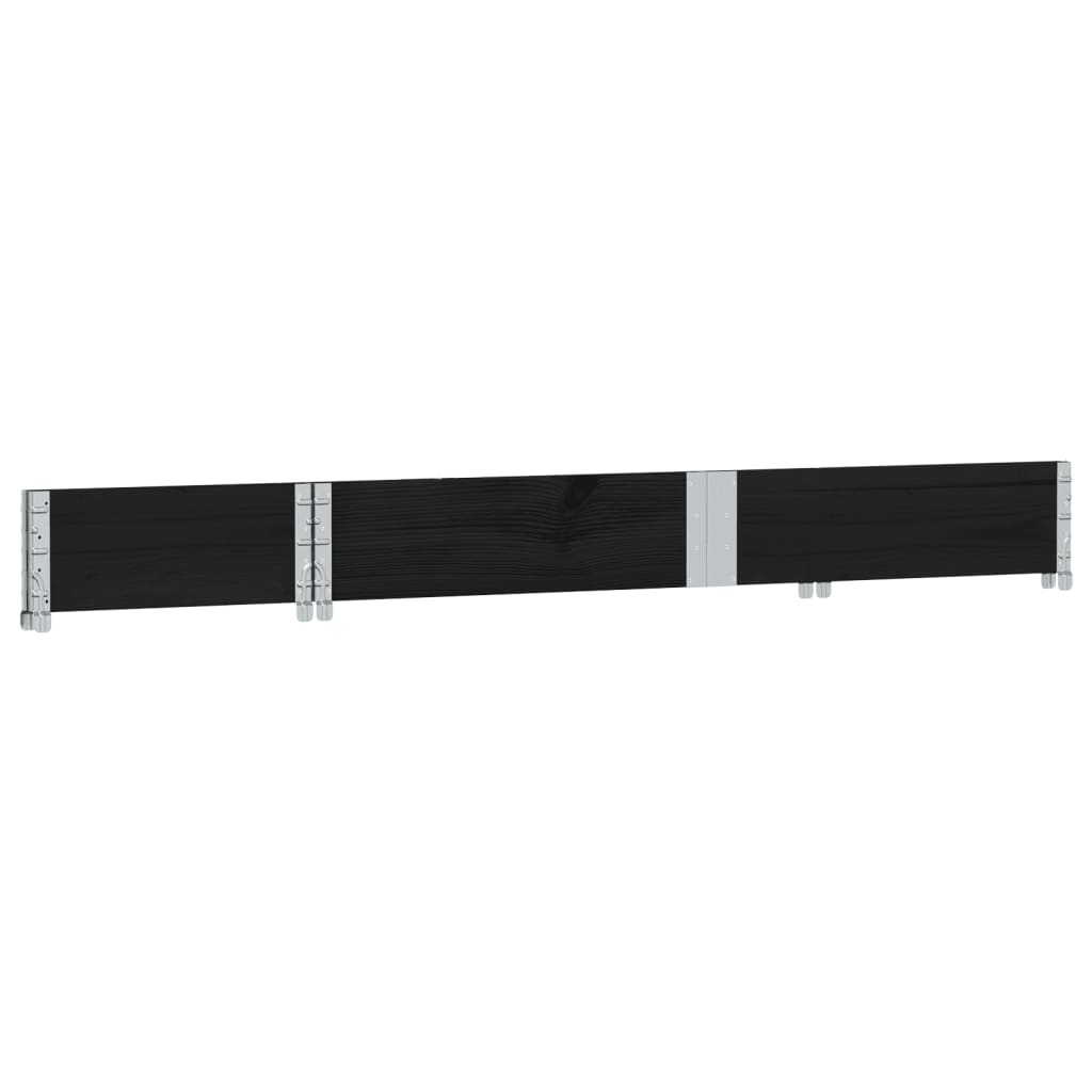 Colar para paletes 150x50 cm madeira de pinho maciça preto