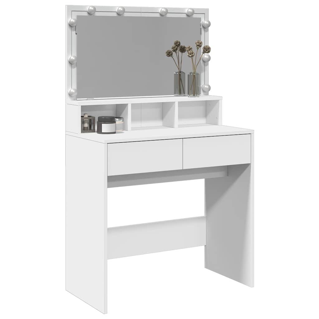 Toucador com LED 80x41x134,5 cm branco
