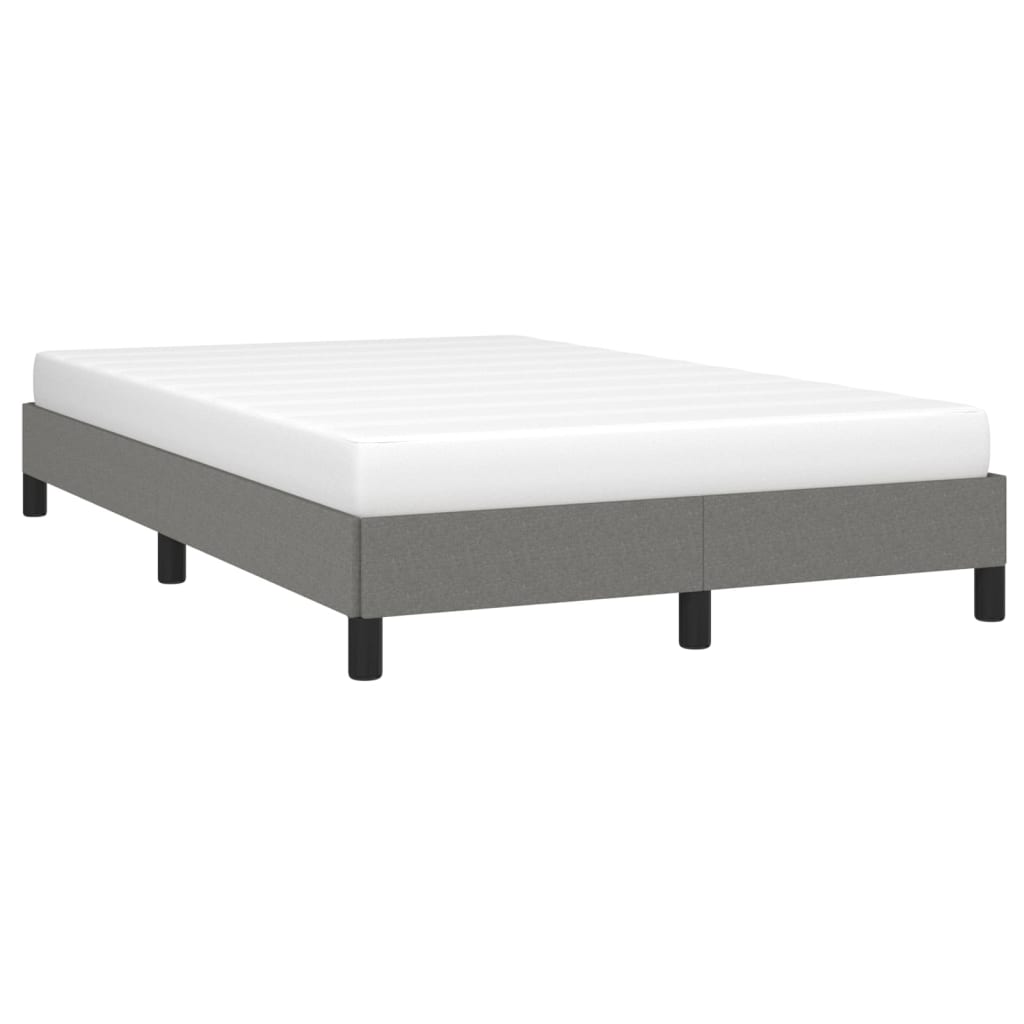 Estrutura de cama sem colchão cinza escuro 120x190 cm tecido