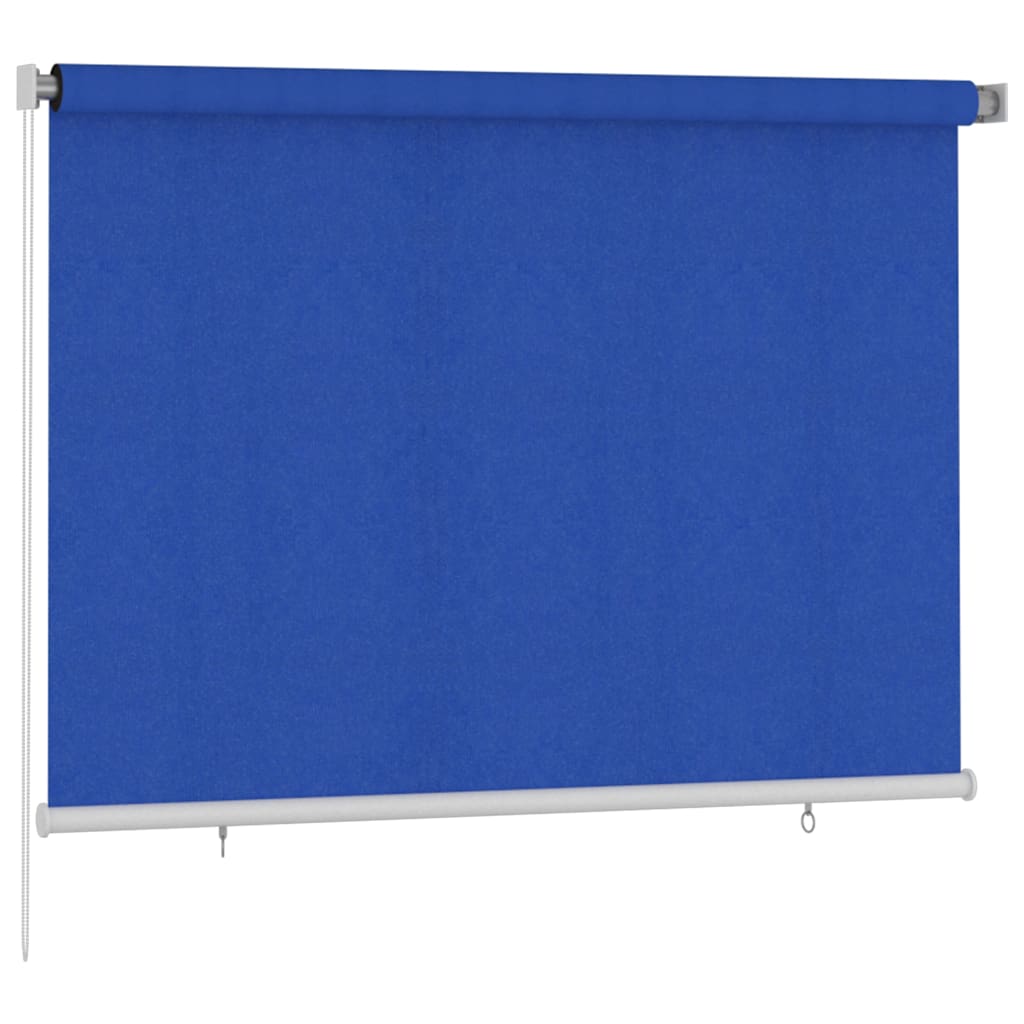 Estore de rolo para exterior 205 (l) x 140 (a) cm azul HDPE