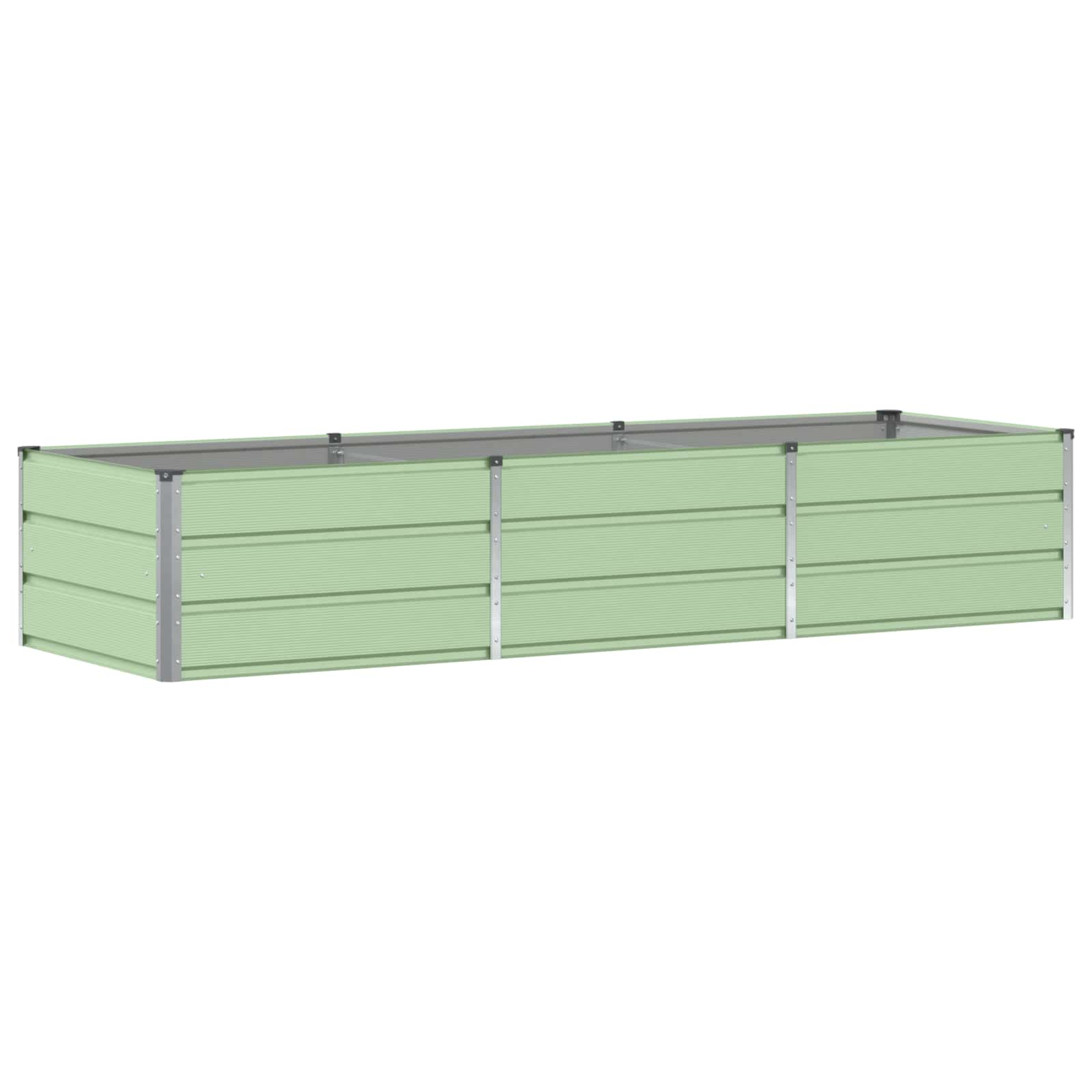 Floreira verde 240 x 80 x 45 cm aço