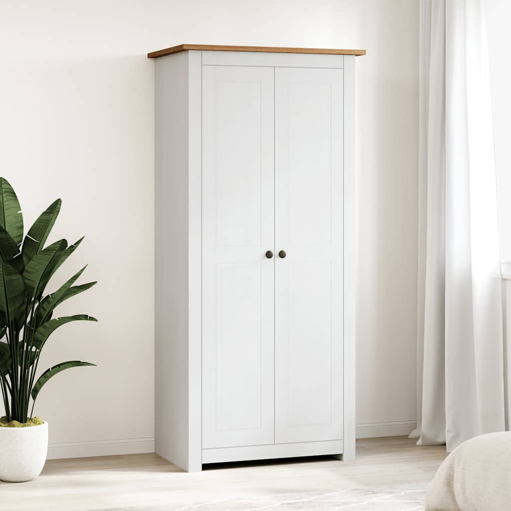 Roupeiro branco 80x50x171,5 cm pinho panamá maciço