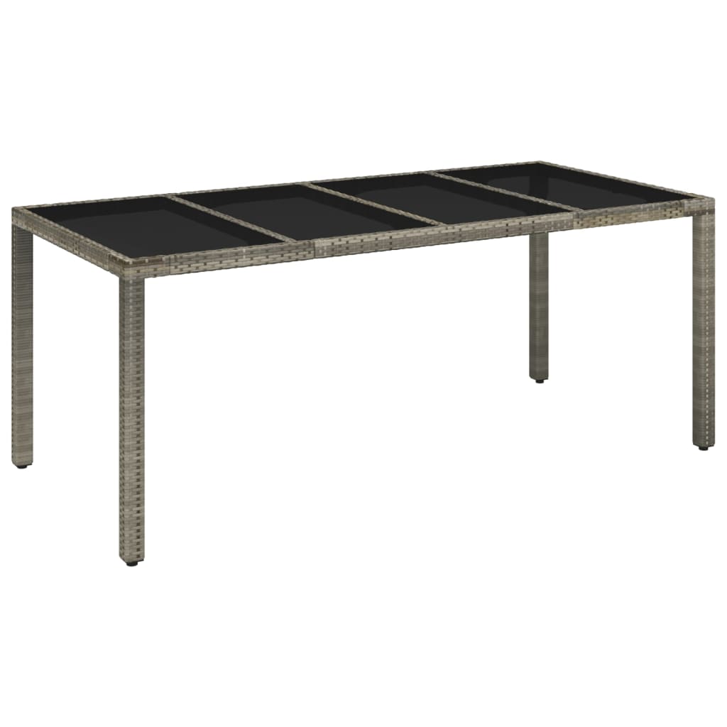 9 Pcs conjunto de jantar p/ jardim c/ almofadões vime PE cinza