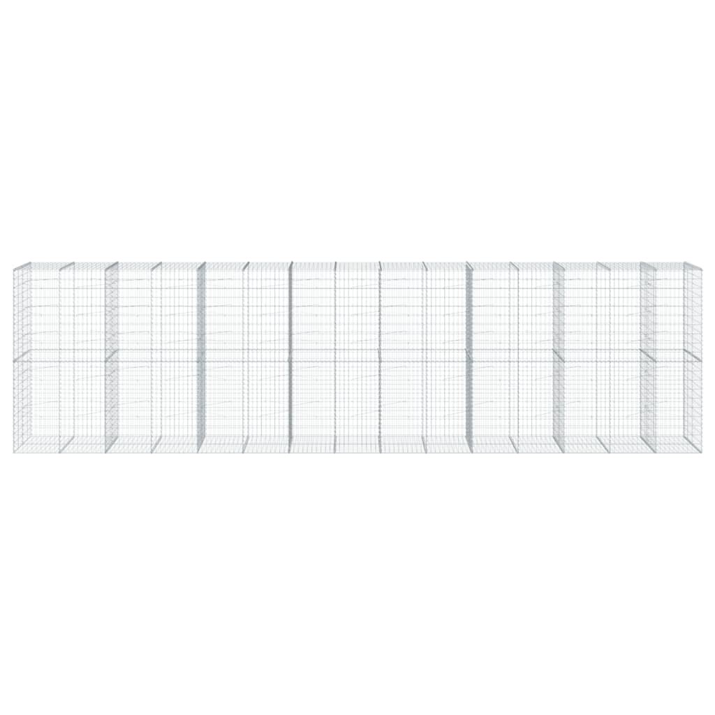 Cesto gabião com cobertura 750x100x200 cm ferro galvanizado