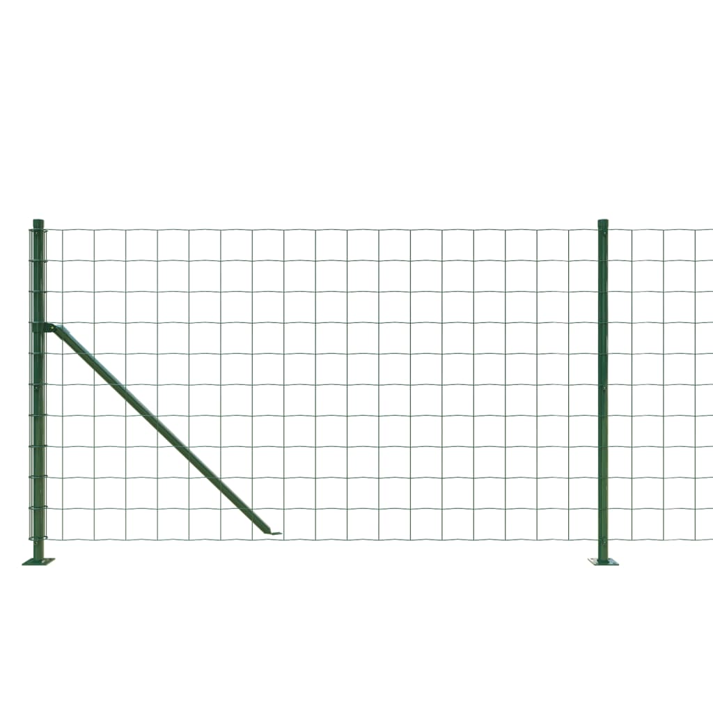 Cerca de malha de arame com flange 1,1x10 m verde