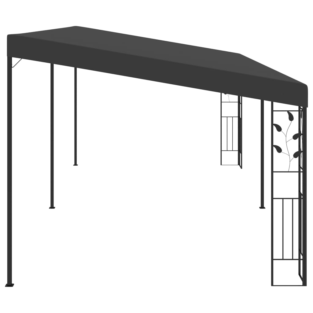 Gazebo de parede 6x3x2,5 m antracite
