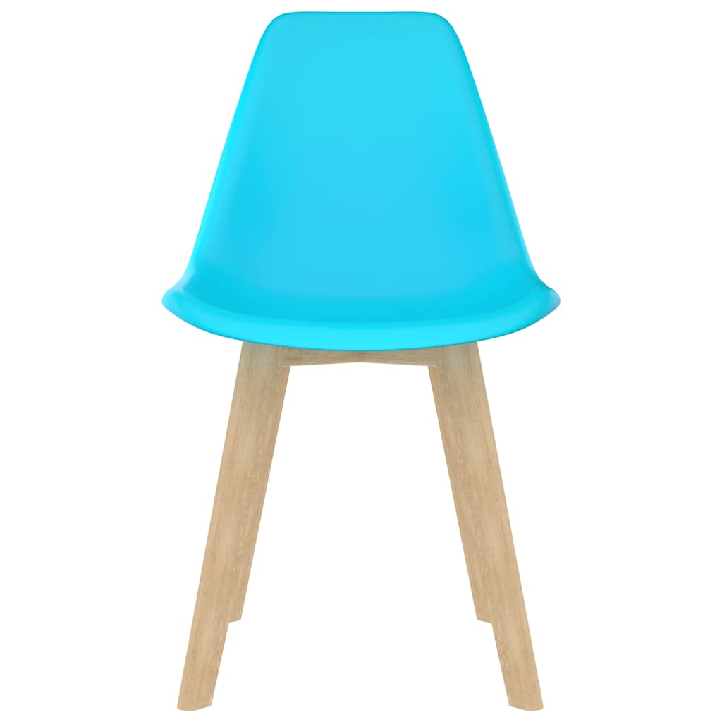 Cadeiras de jantar 6 pcs plástico azul