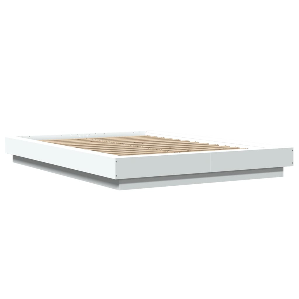 Estrutura de cama 140x200 cm derivados de madeira branco