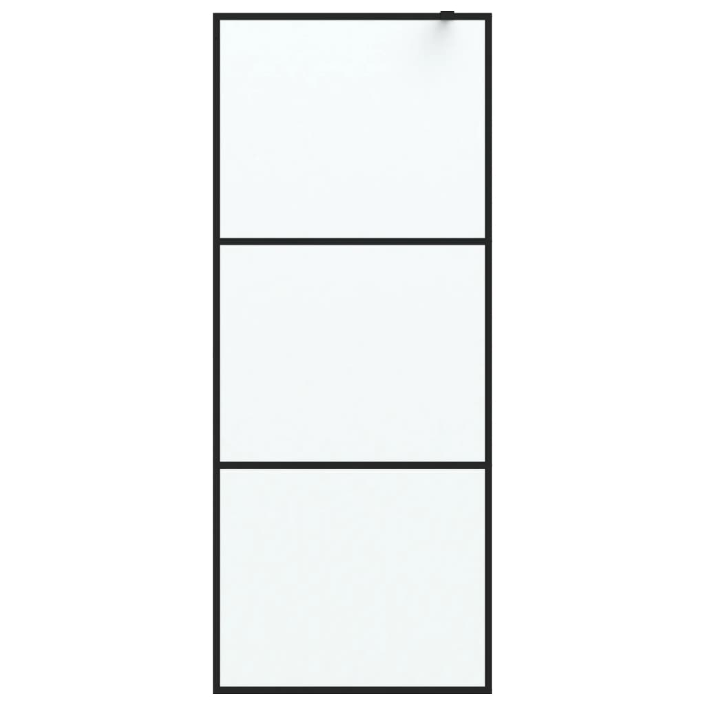Divisória de chuveiro 80x195 cm vidro opaco esg preto