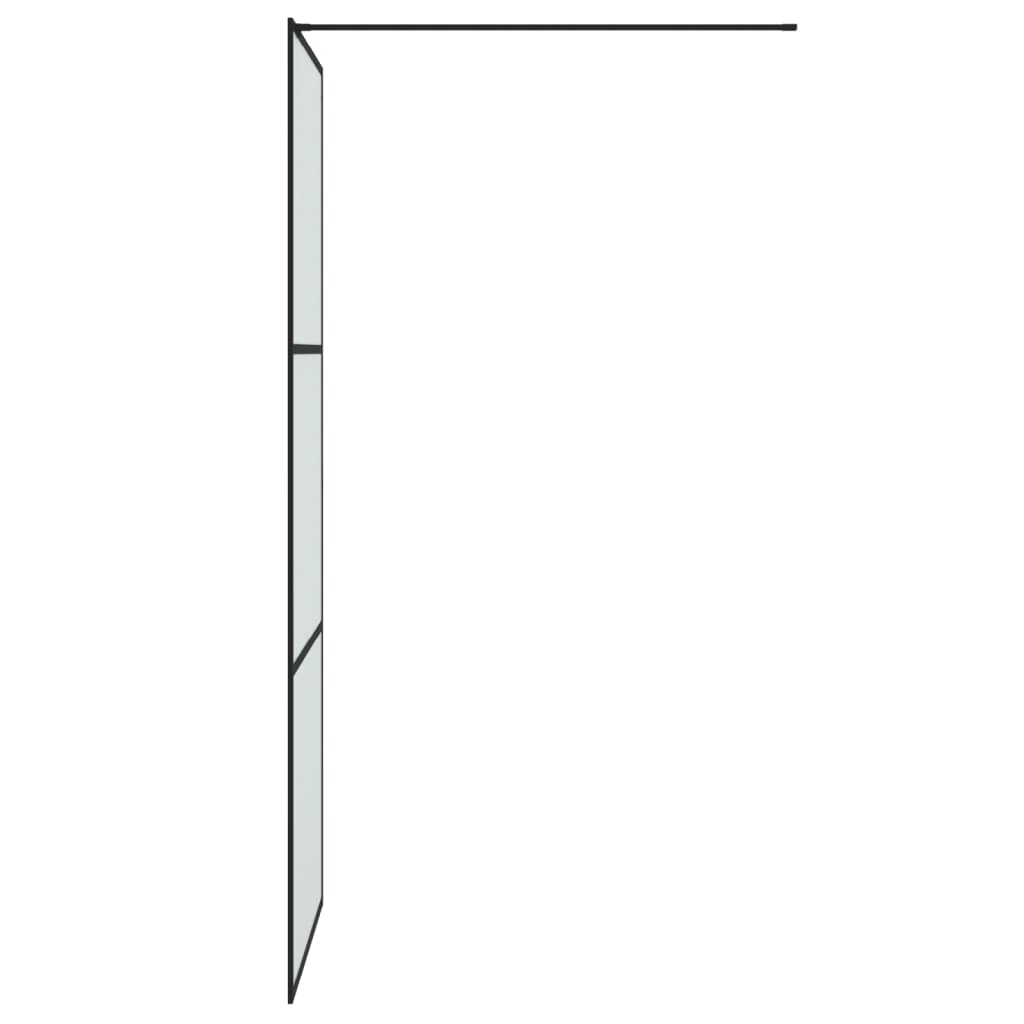 Divisória de chuveiro 80x195 cm vidro opaco esg preto