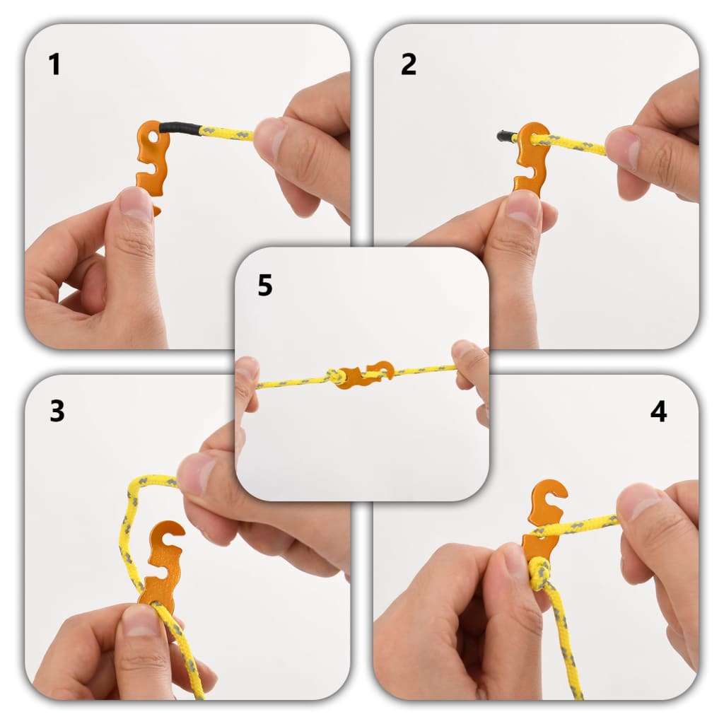 Cordas para tenda com esticadores refletores 8 pcs 4 m 4 mm