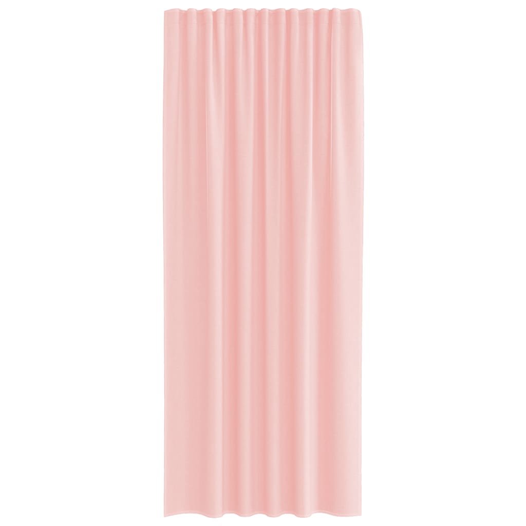 Cortinas de voile com bolsos para varão 2 pcs rosa