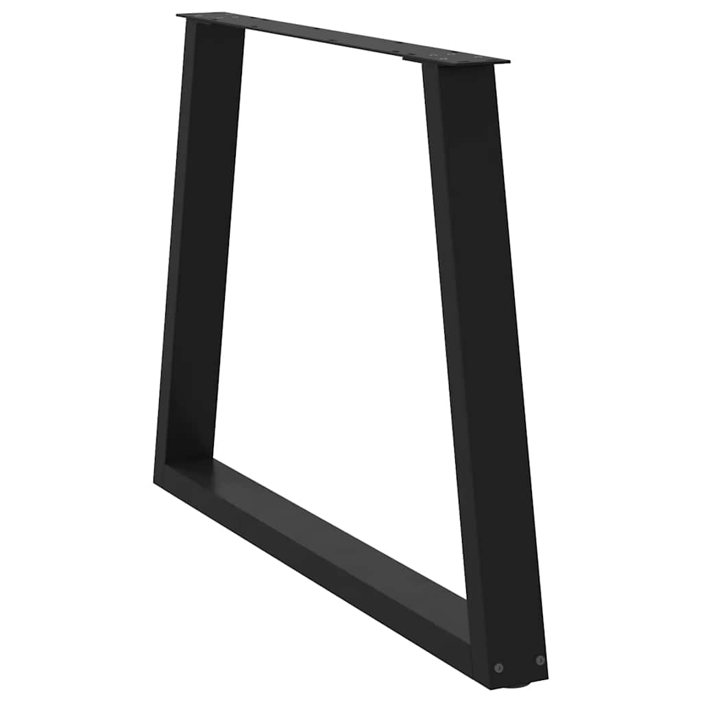 Pernas para mesa de jantar em v, 2 peças, pretas, 100x(72-73,3) cm, aço
