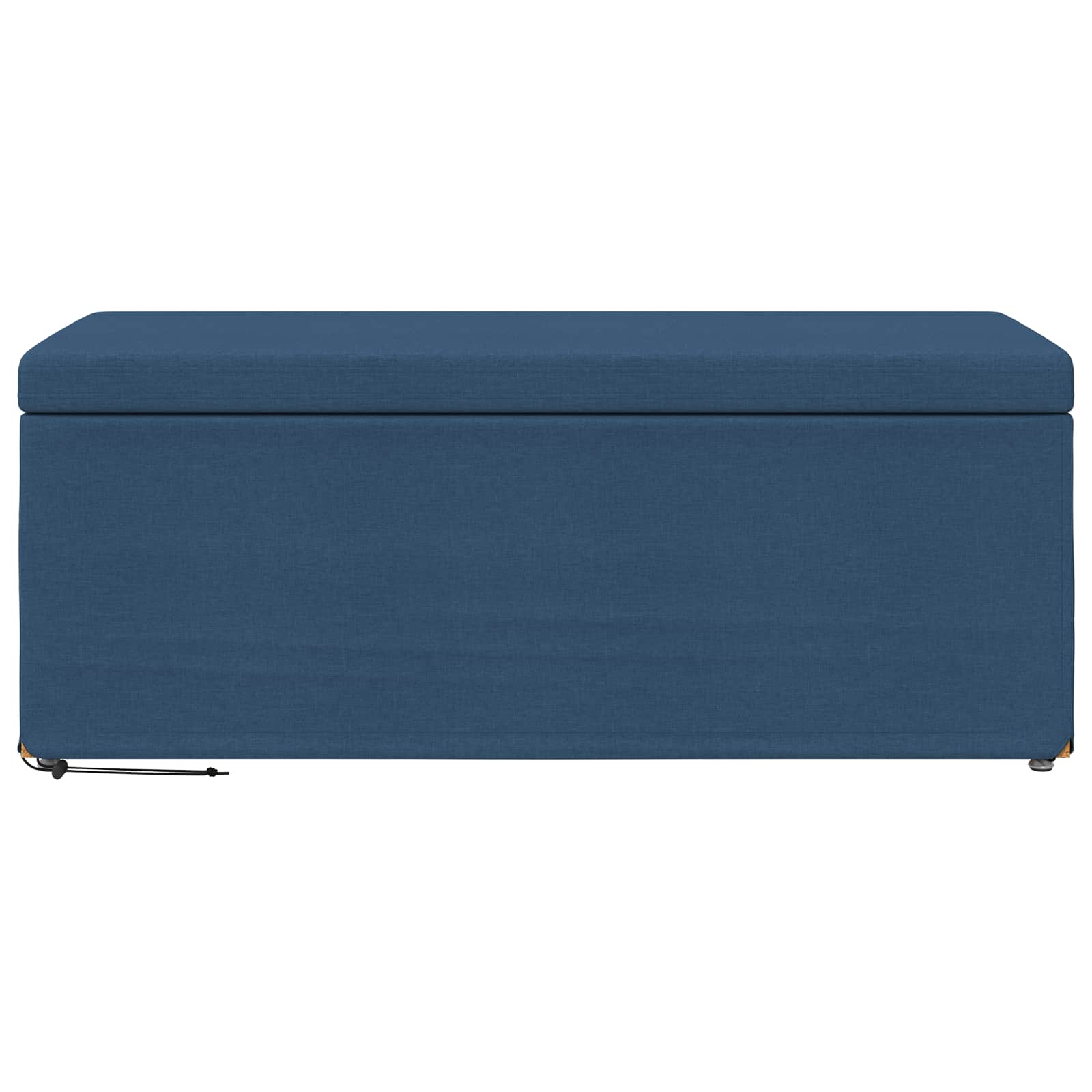 Banqueta azul 101 x 41 x 40 cm tecido e madeira engenharia