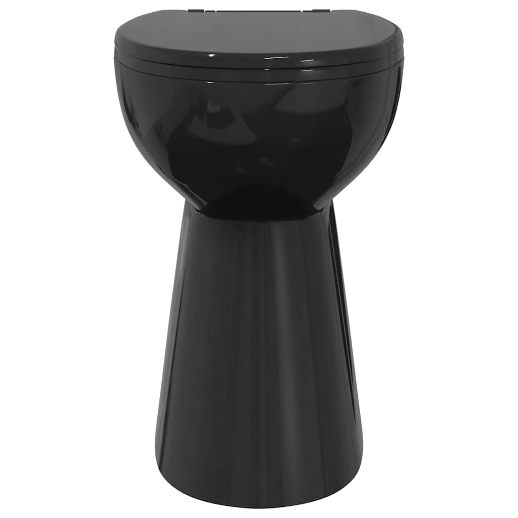 Sanita sem rebordo 7 cm altura extra fecho suave cerâmica preto