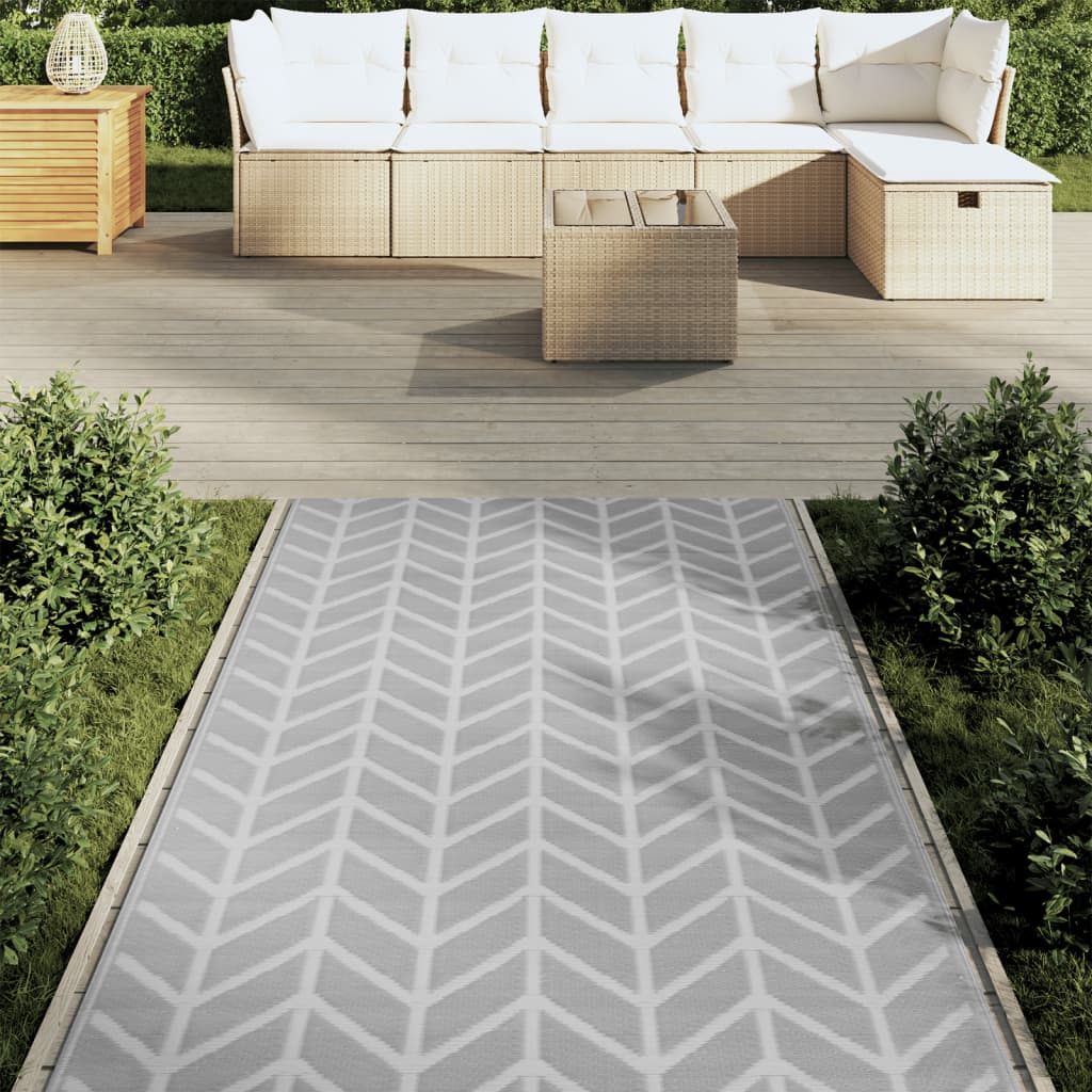 Tapete de exterior 120x180 cm arakil PP cinzento