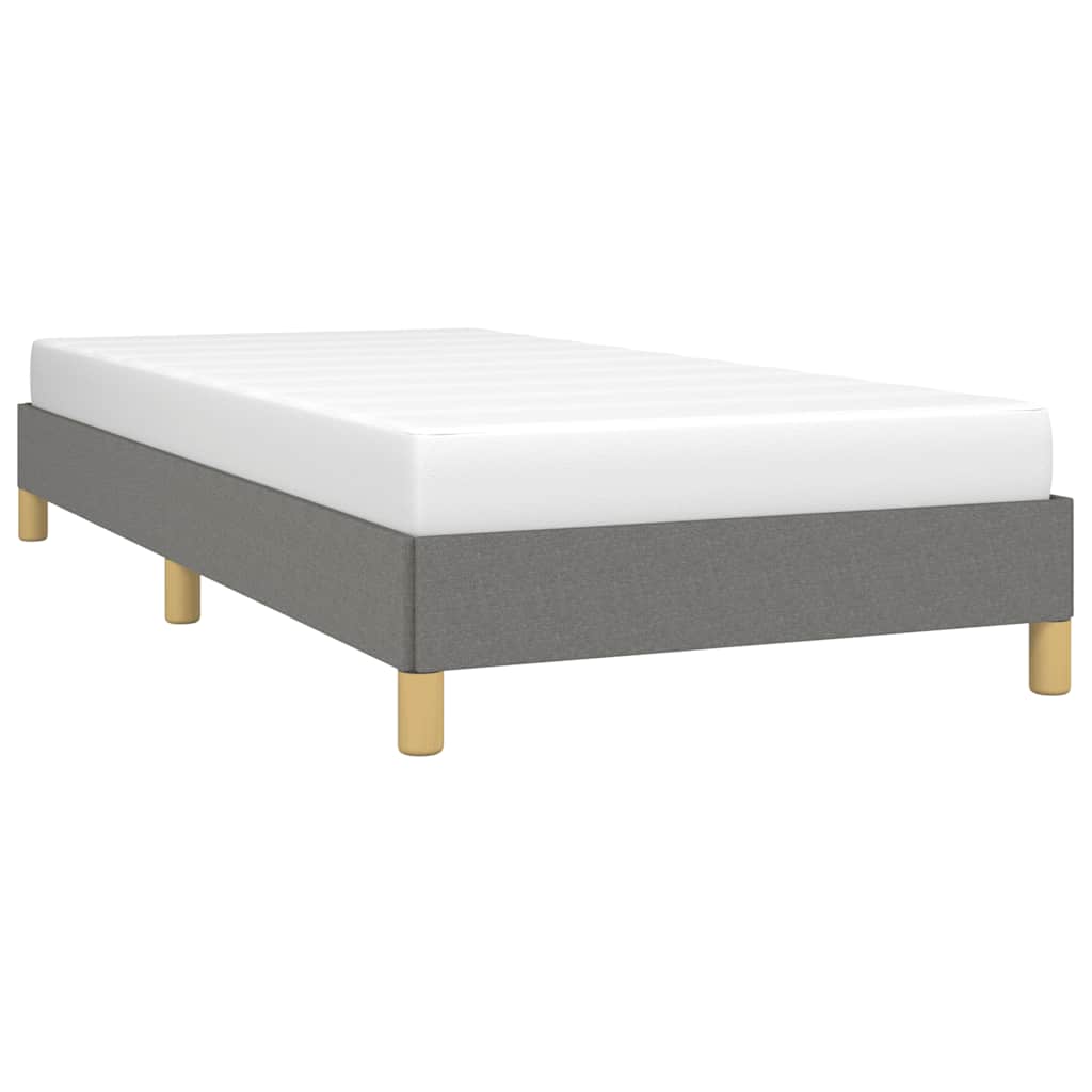 Estrutura de cama sem colchão 80x200 cm tecido cinzento-escuro