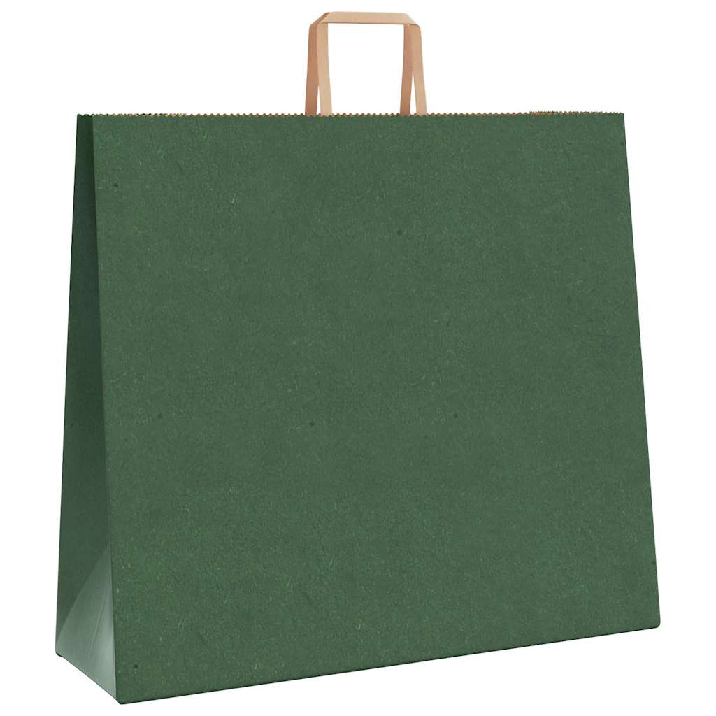 Sacos de papel 250 unid com alças verde 54x15x49 cm