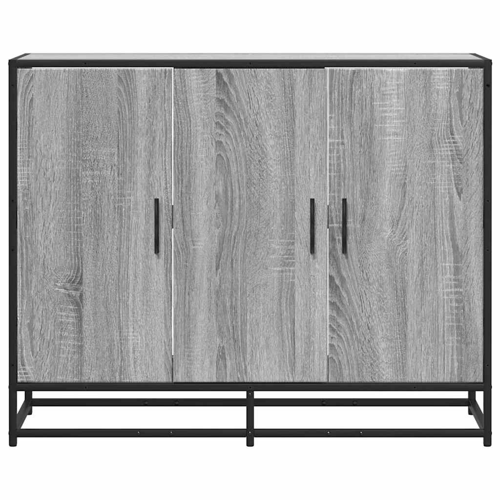 Aparador 94x35x76 cm derivados de madeira cinzento sonoma