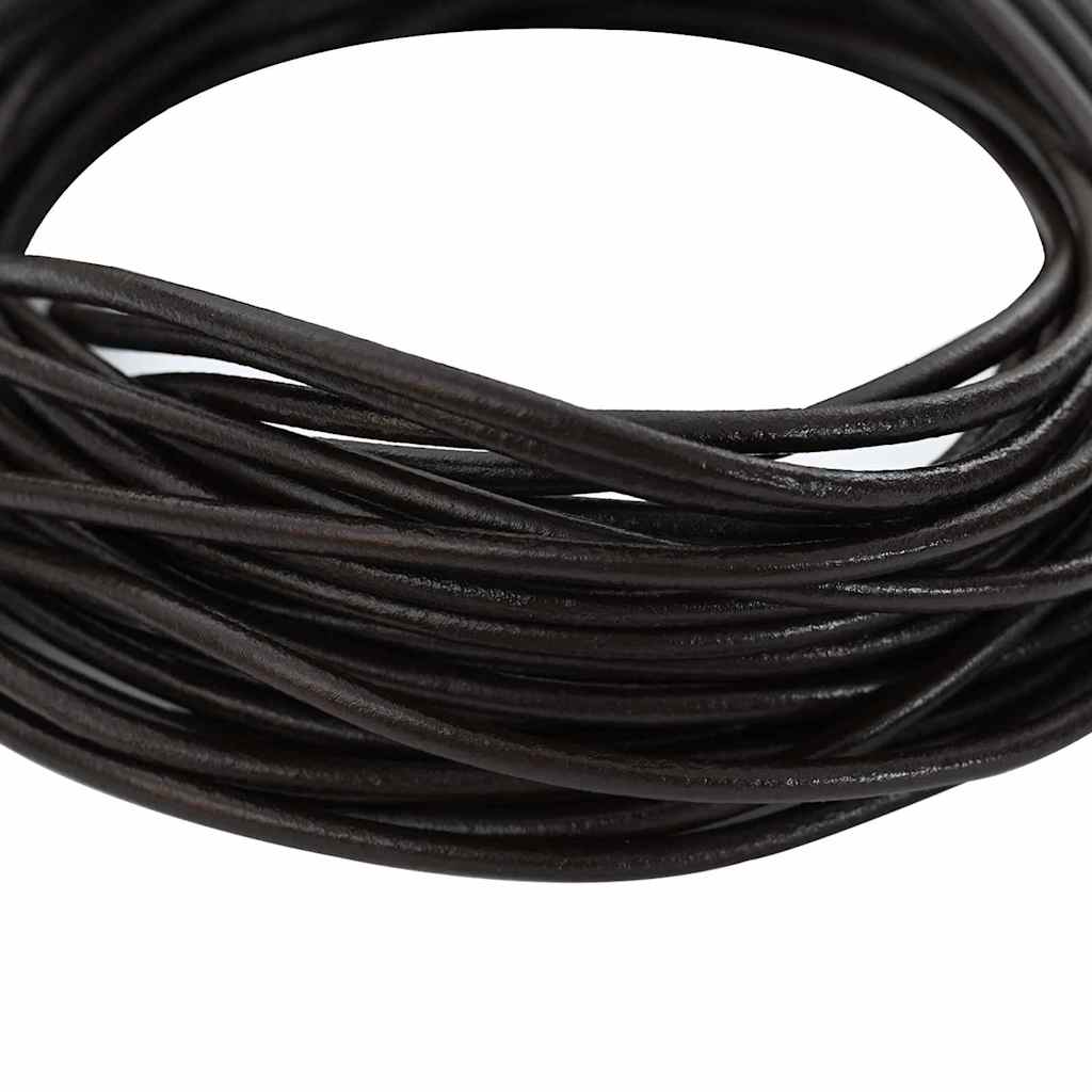 Corda de couro marrom escuro ø2,5 mm x 5 m couro