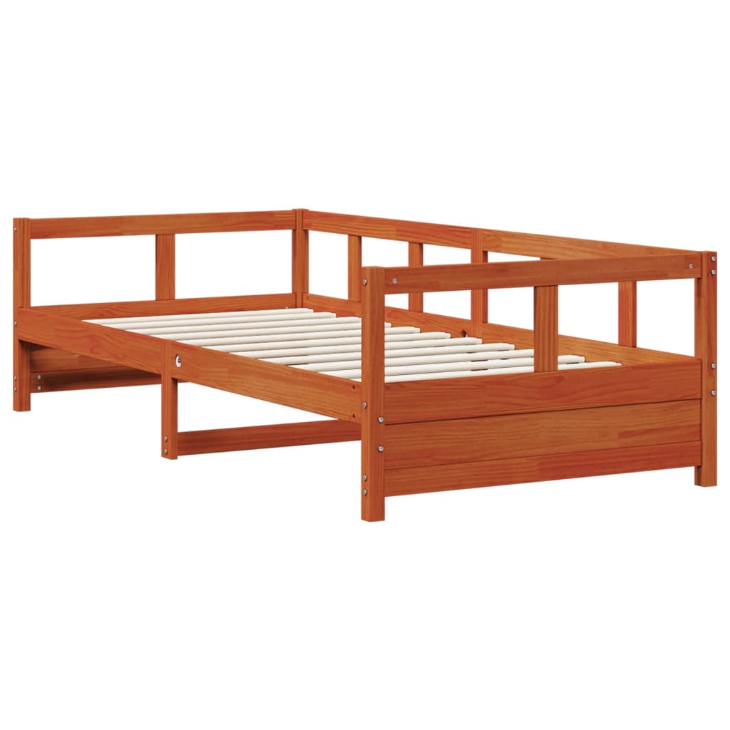 Sofá-cama sem colchão 90x200 cm pinho maciço castanho-mel