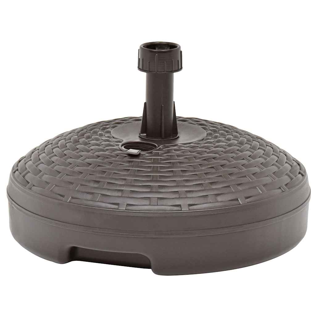 Base guarda-sol c/ areia/água 20 l plástico vime castanho