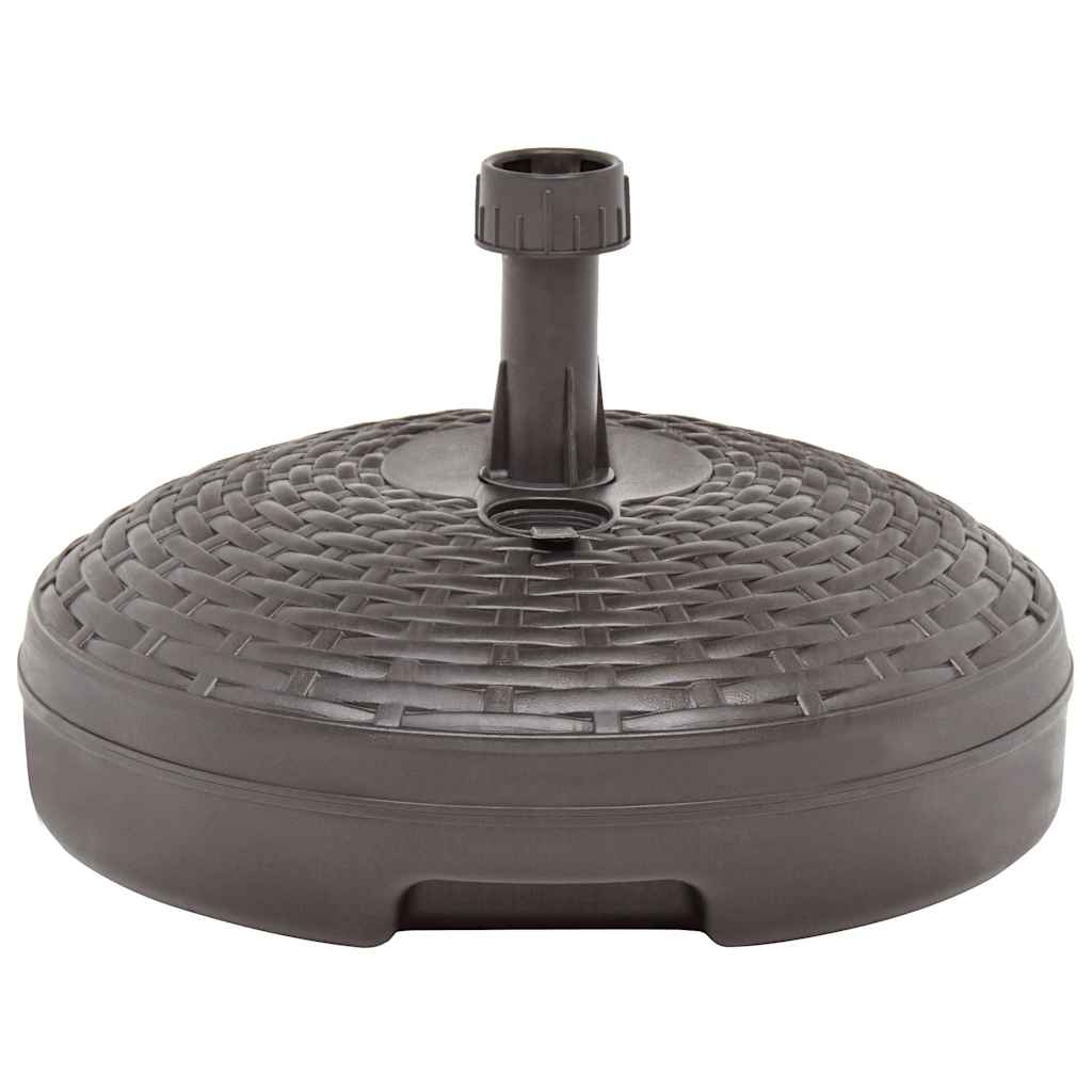 Base guarda-sol c/ areia/água 20 l plástico vime castanho
