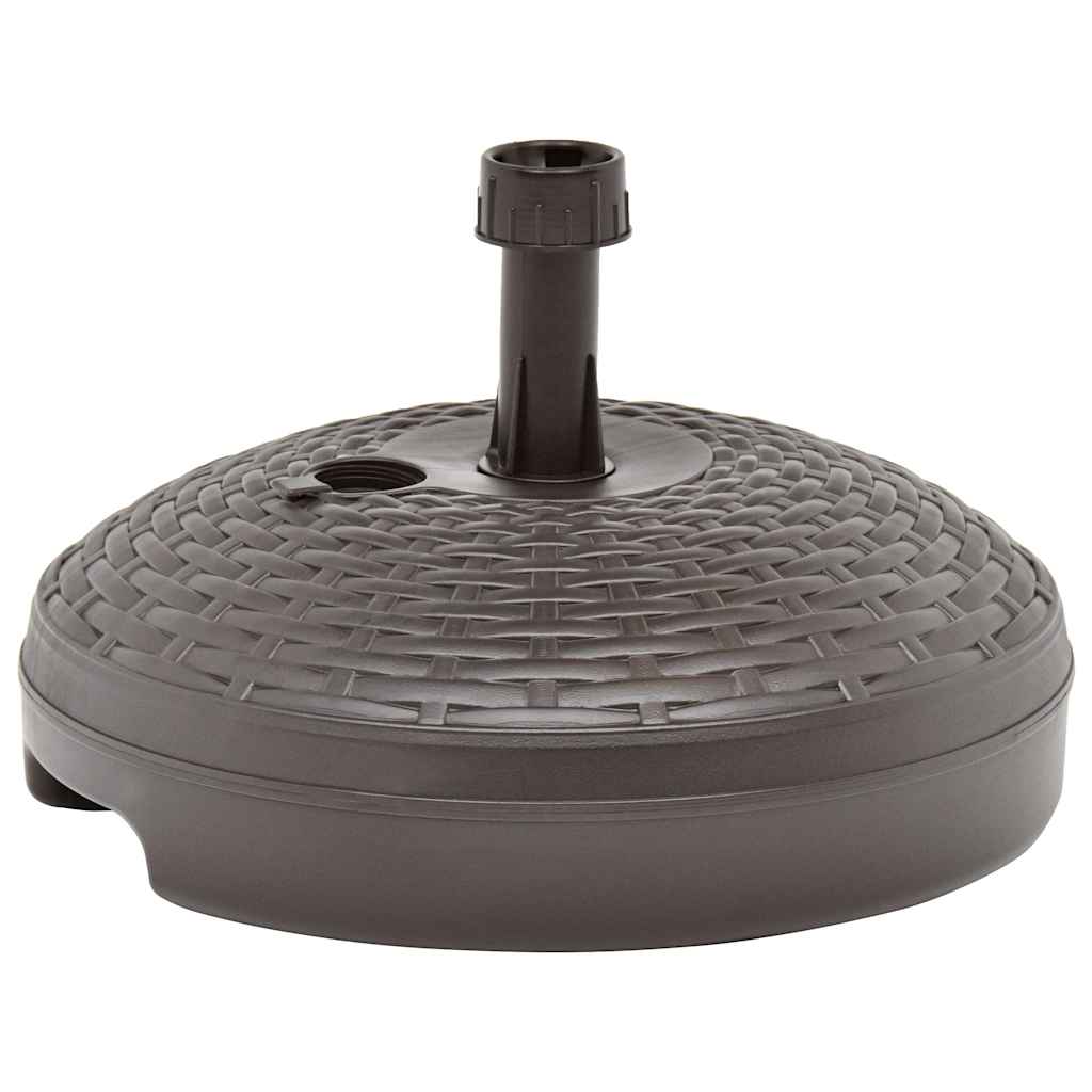 Base guarda-sol c/ areia/água 20 l plástico vime castanho