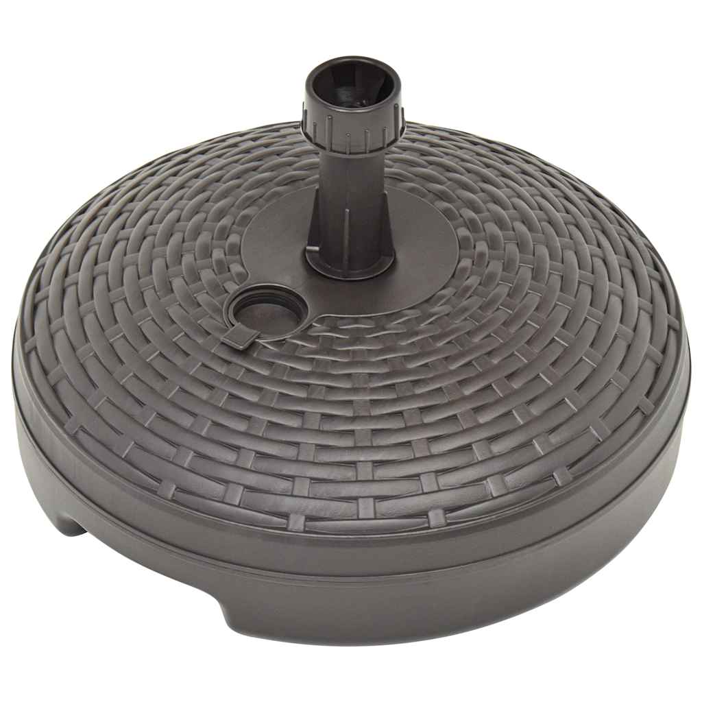 Base guarda-sol c/ areia/água 20 l plástico vime castanho