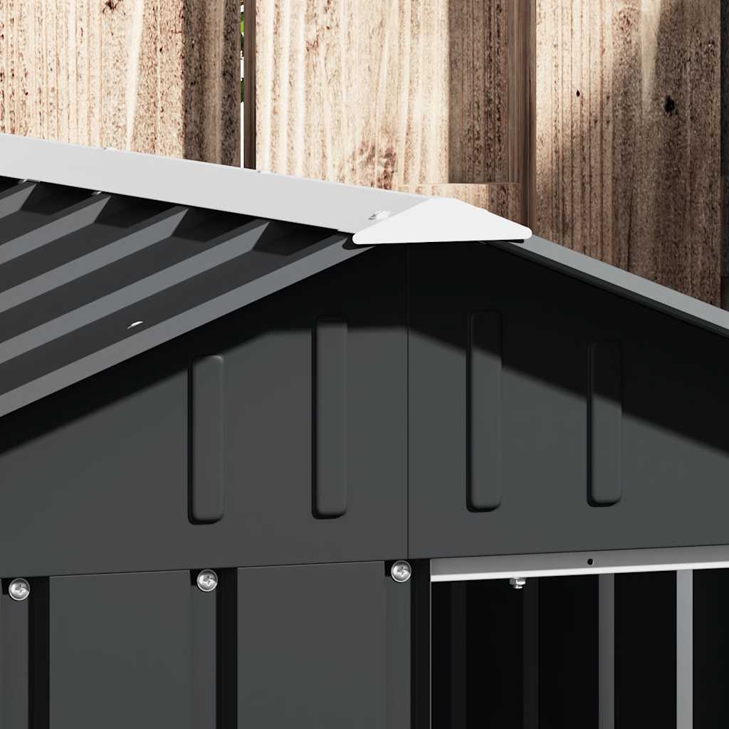 Casota para cães 116,5x153x81,5 cm aço galvanizado antracite