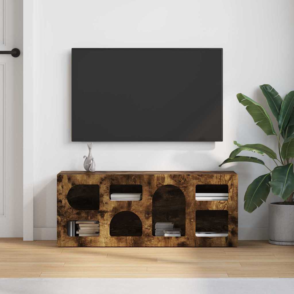 Gabinete para TV elst 100 x 35 x 40 cm carvalho defumado