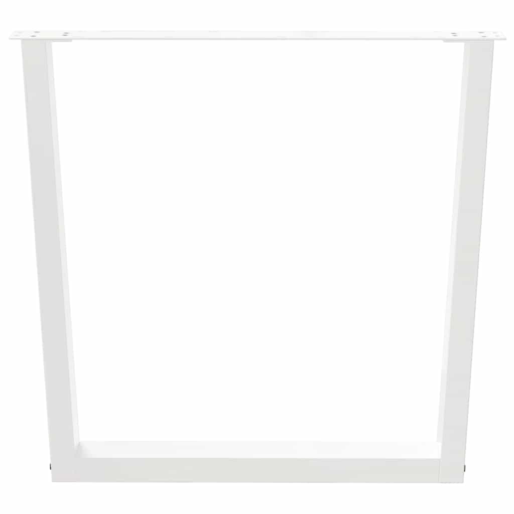 Pernas para mesa de jantar em v, 2 peças, branco, 80x(72-73,3) cm, aço