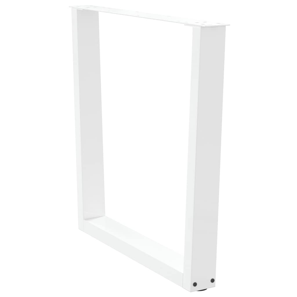 Pernas para mesa de jantar em v, 2 peças, branco, 80x(72-73,3) cm, aço