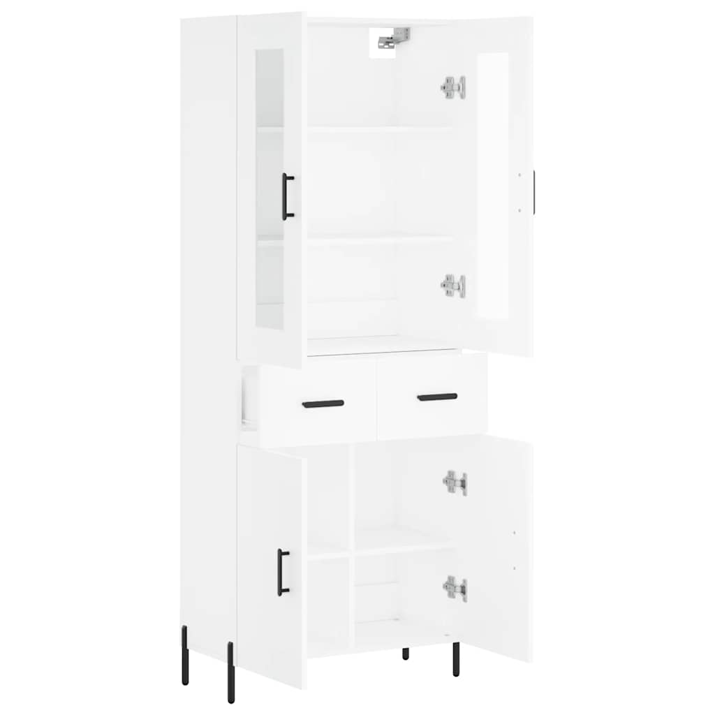 Armário alto 69,5x34x180 cm derivados de madeira branco