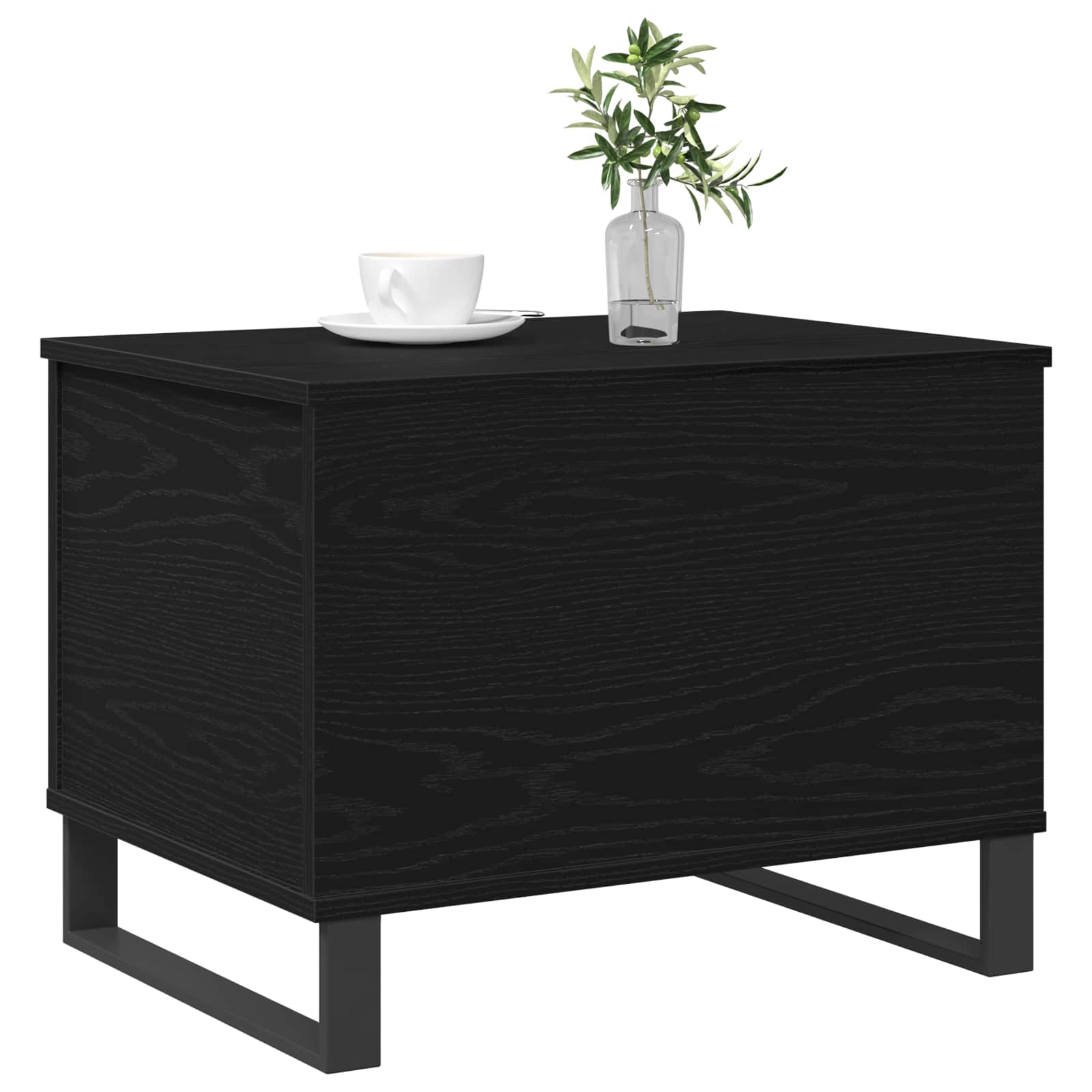 Mesa de centro carvalho preto 60 x 44,5 x 45 cm