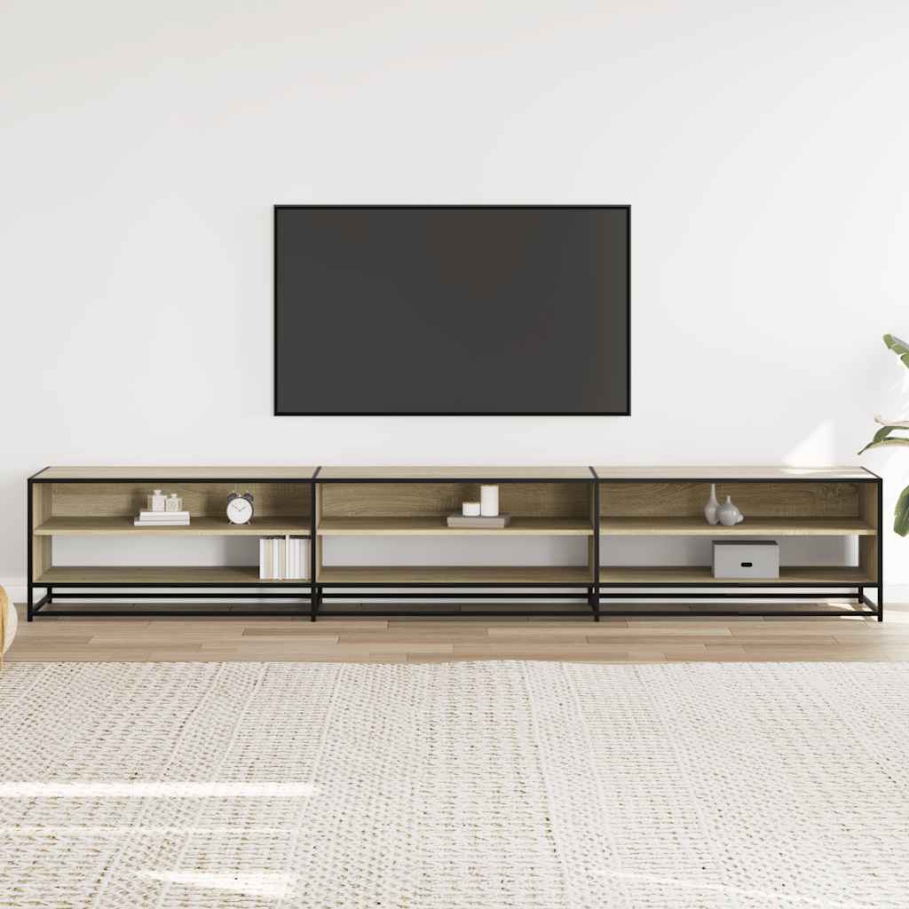 Móvel de TV 270x40x46 cm derivados de madeira carvalho sonoma