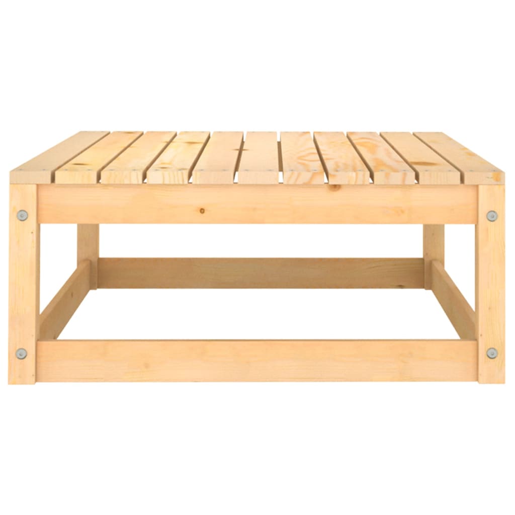 Apoio de pés p/ jardim c/ almofadões 2 pcs pinho maciço
