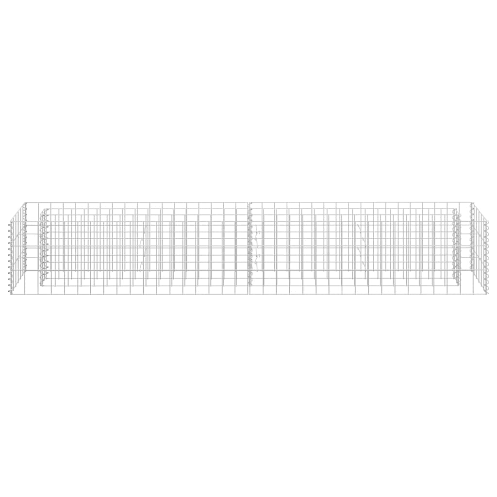 Canteiro elevado/cesto gabião 180x30x30 cm aço galvanizado