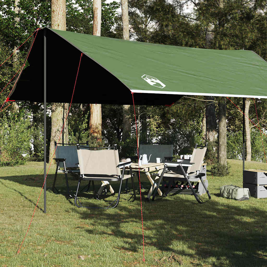 Lona de campismo 460x305x210 cm impermeável verde