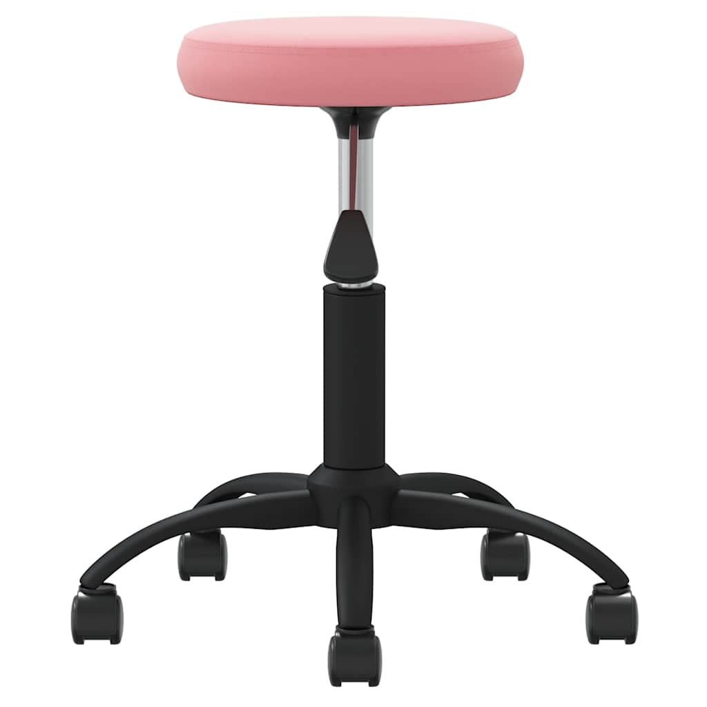Cadeira de escritório giratória veludo rosa
