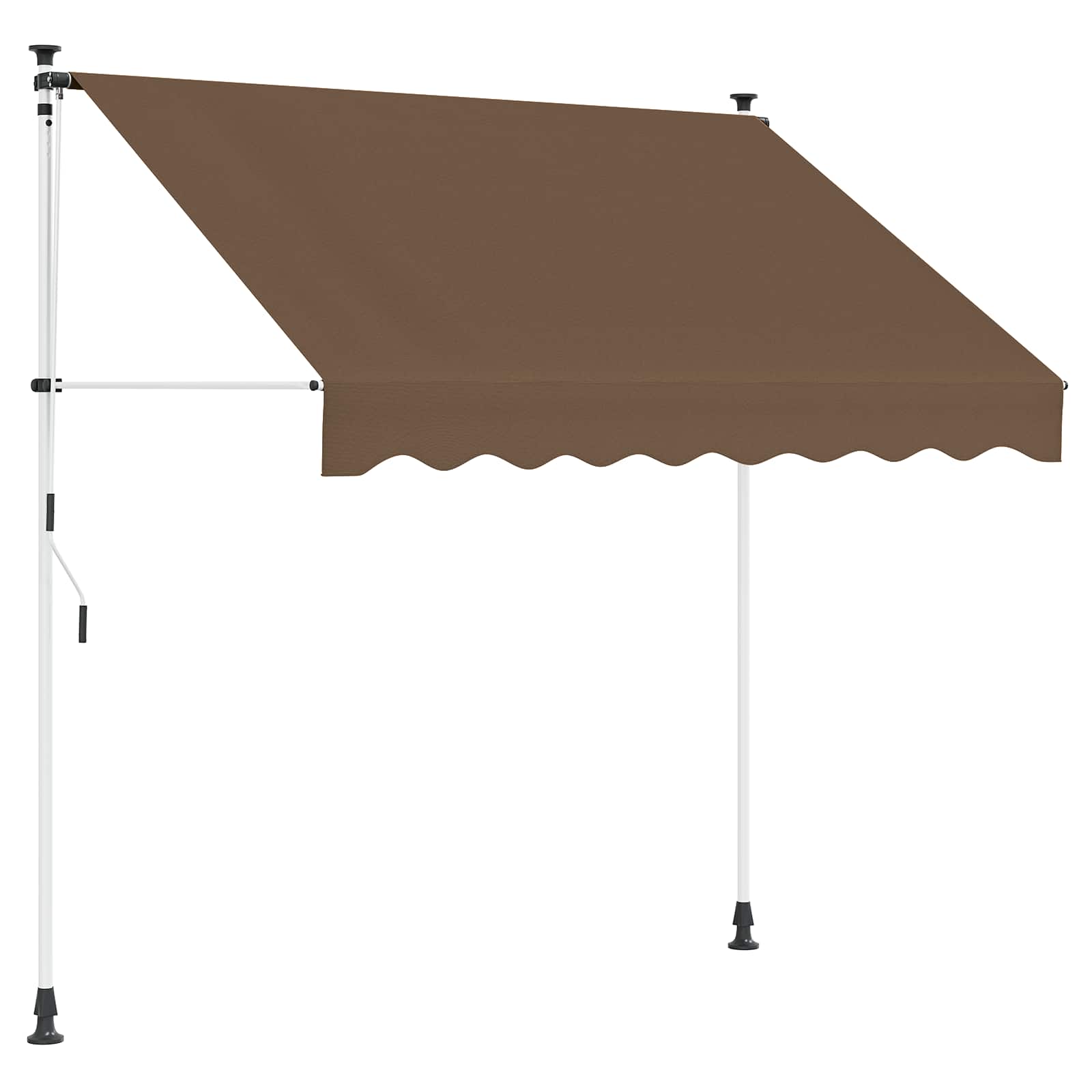 Toldo retrátil manual cinzento-acastanhado 100 cm