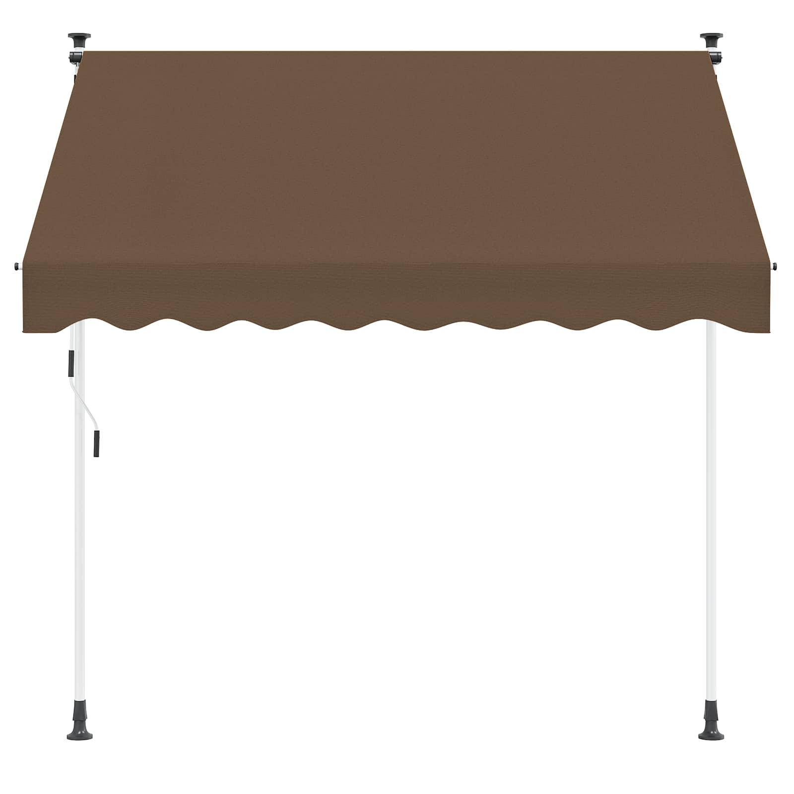 Toldo retrátil manual cinzento-acastanhado 100 cm