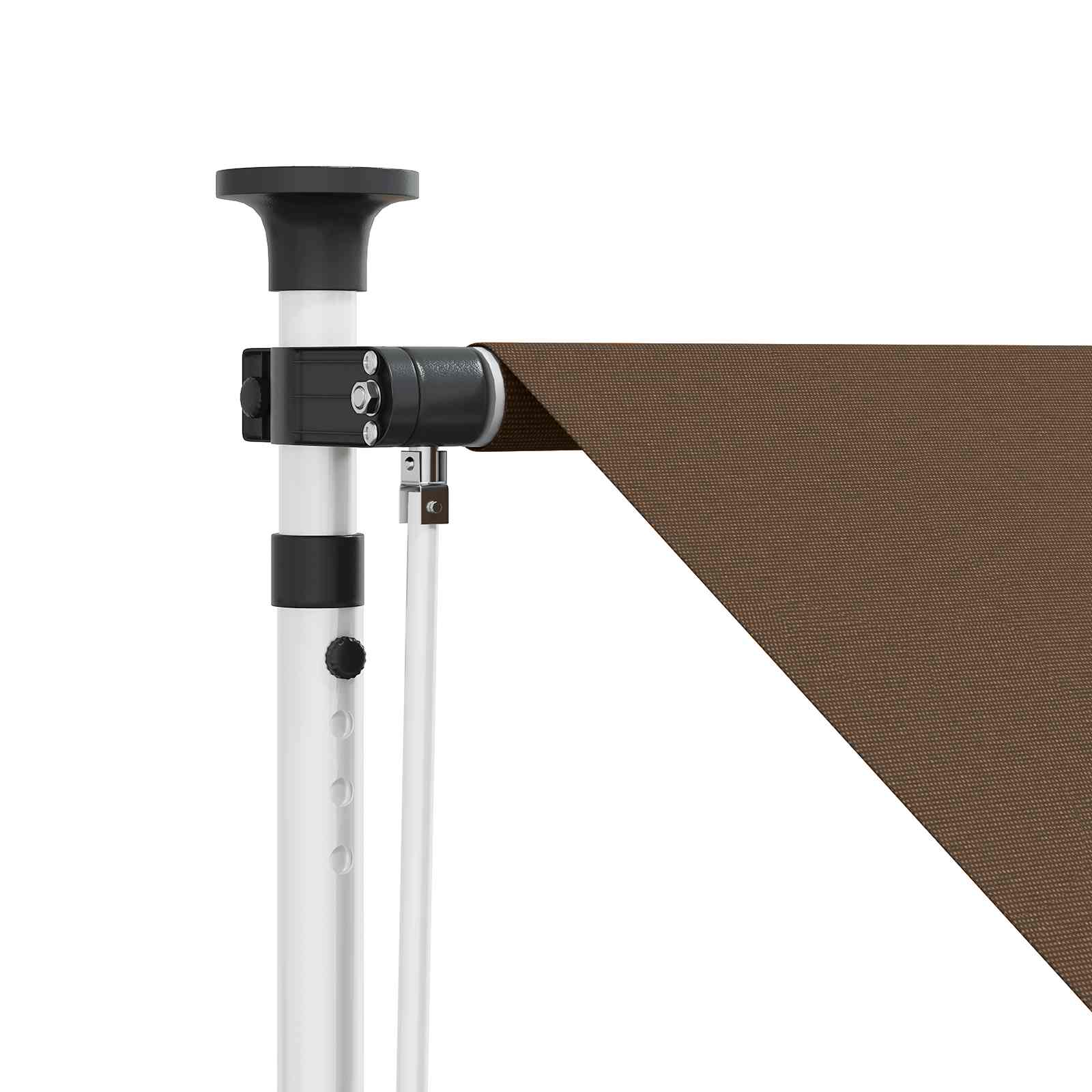 Toldo retrátil manual cinzento-acastanhado 100 cm