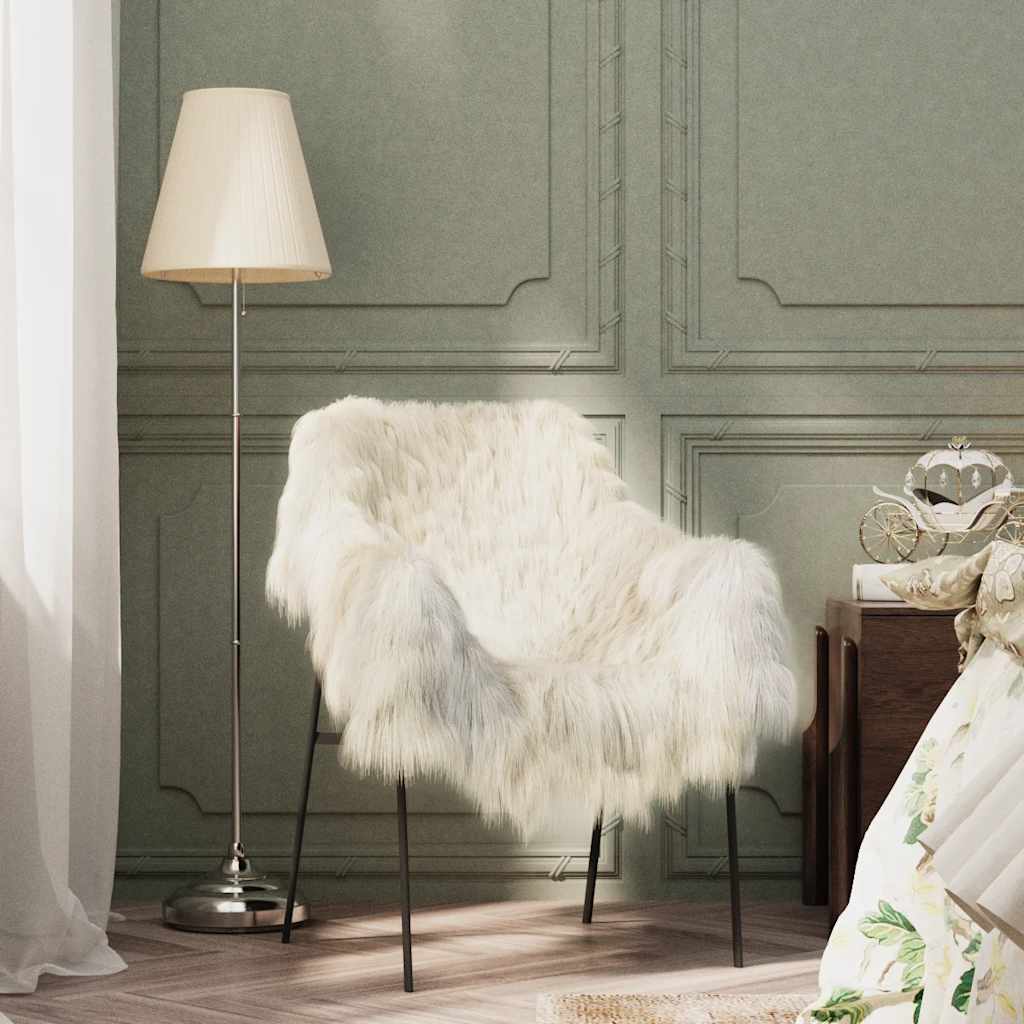 Pele de ovelha (60-70)x(90-100) cm cor creme