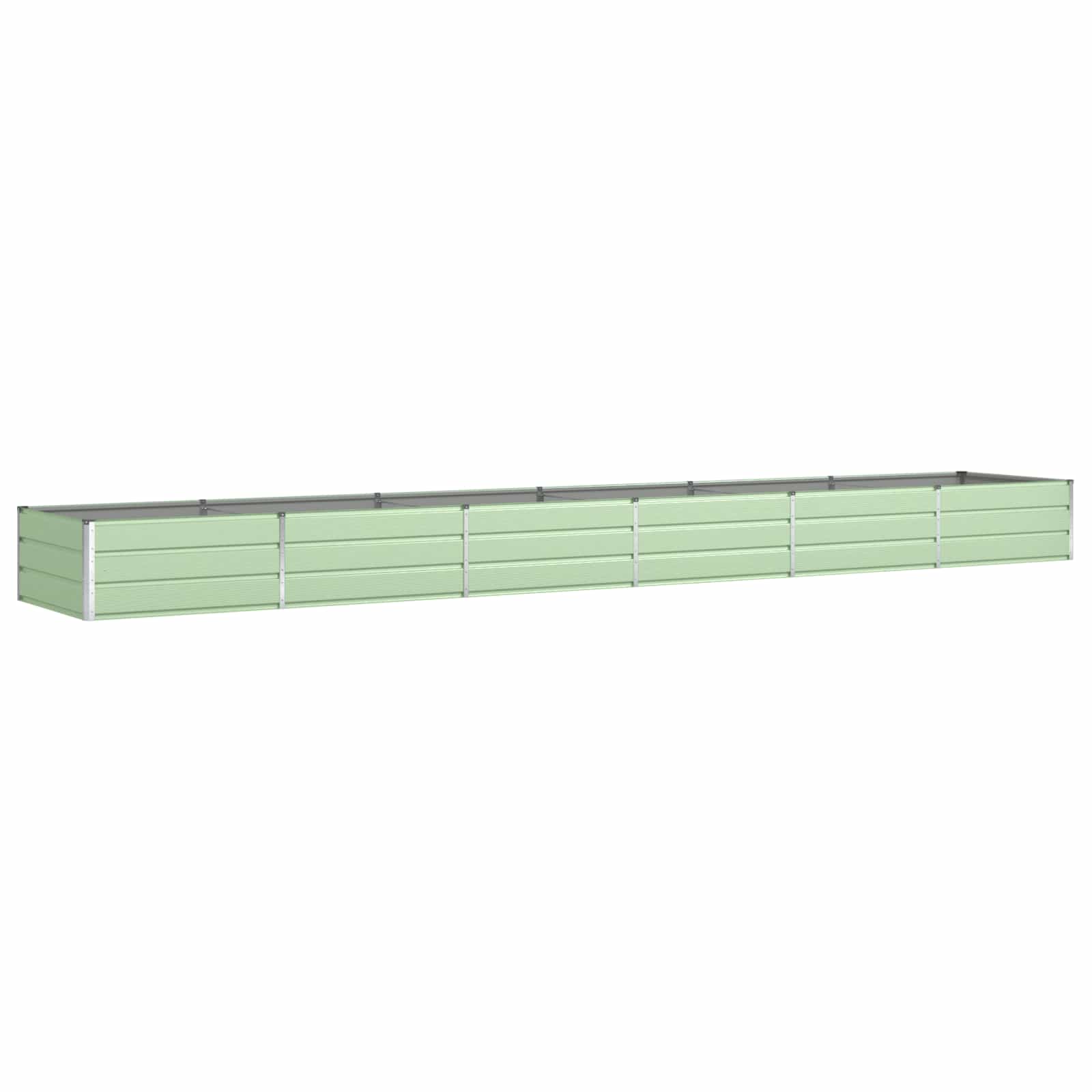 Floreira verde pastel 580 x 100 x 45 cm aço galvanizado